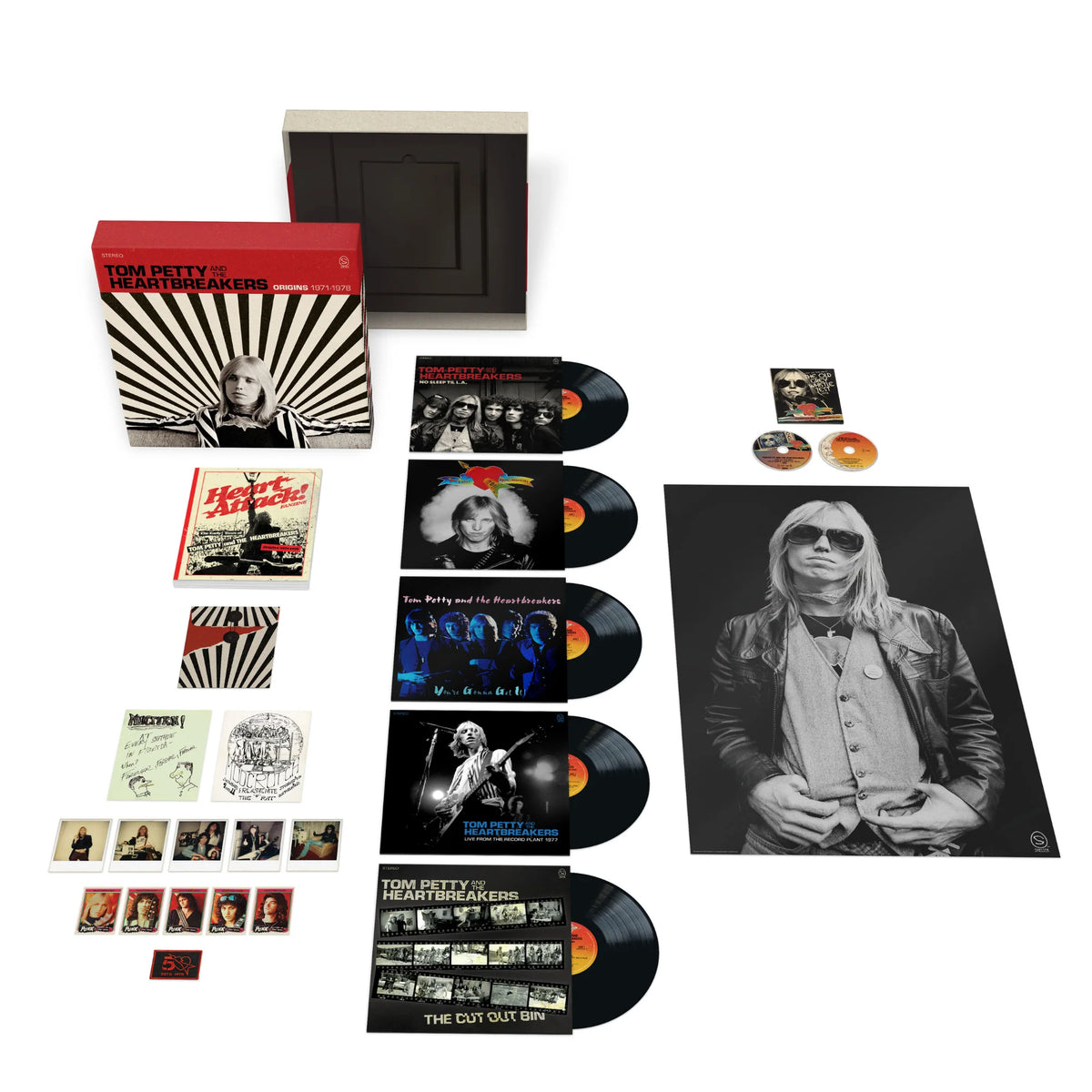 Imagen oficial de la caja Origins 1971-1978 de Tom Petty and The Heartbreakers
